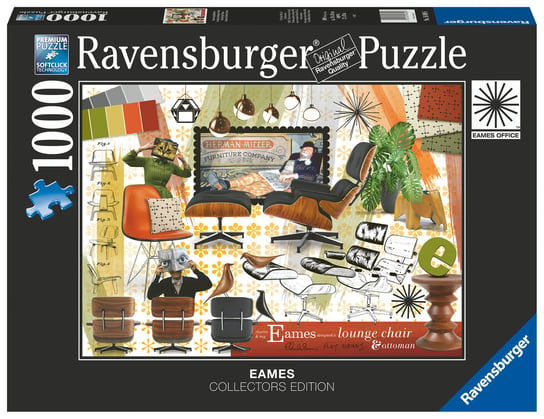 Ravensburger, puzzle, Eames Design Classics Krzesło salonowe, 1000 el. Ravensburger