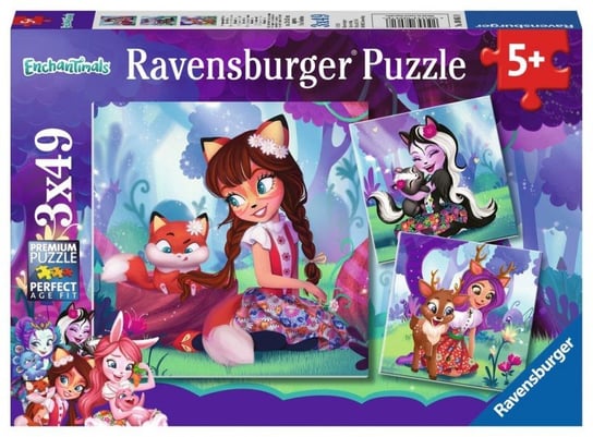 Ravensburger, puzzle, Enchantimals, 3x49 el. Ravensburger