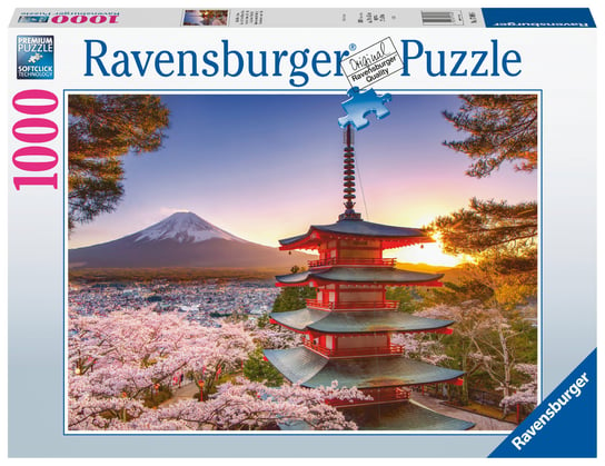 Ravensburger, puzzle, Fudżi i kwitnąca wiśnia, 1000 el. Ravensburger