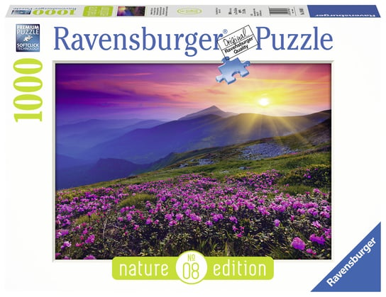 Ravensburger, puzzle, Górskie łąki o świcie, 1000 el. Ravensburger