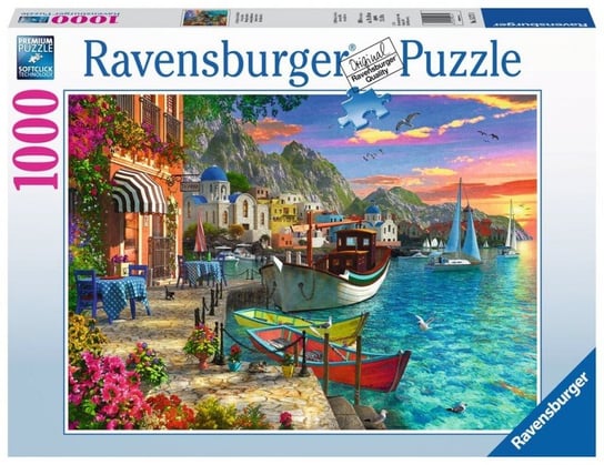 Ravensburger, puzzle, Greckie nabrzeże, 1000 el. Ravensburger