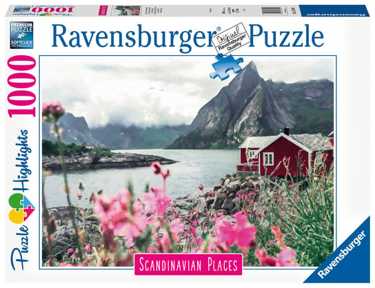 Ravensburger, puzzle, Highlights, Skandynawski Domek, 1000 el. Ravensburger