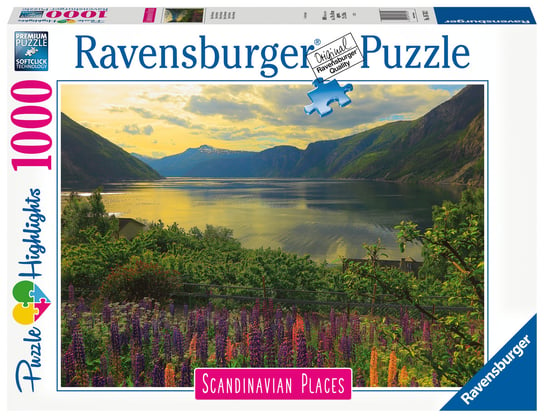 Ravensburger, puzzle, Highlights, Skandynawski Krajobraz 2, Norwegia, 1000 el. Ravensburger