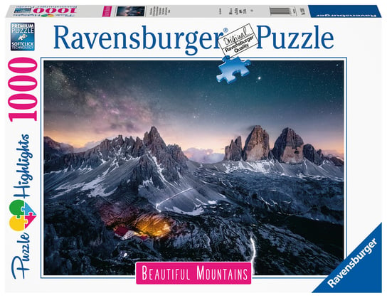 Ravensburger, puzzle, Highlights, Tre Cime, Dolomity, 1000 el. Ravensburger