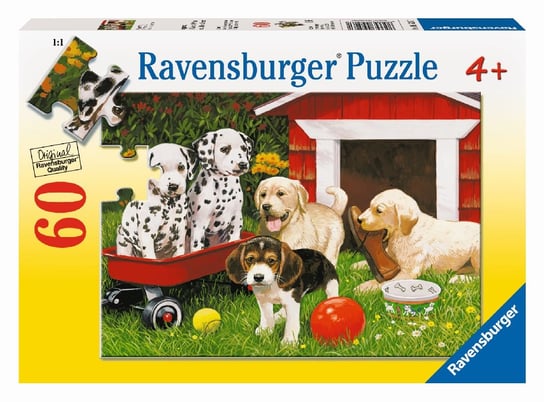 Ravensburger, puzzle, Impreza szczeniaków, 60 el. Ravensburger