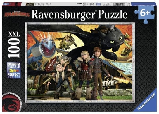 Ravensburger, puzzle, Jak wytresować smoka, Przyjaciele, 100 el. Ravensburger