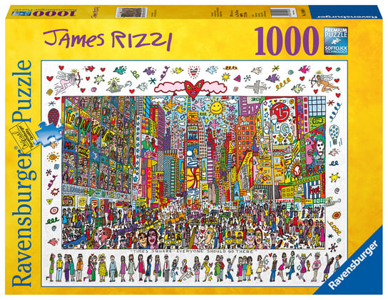 Ravensburger, puzzle, James Rizzi - Times Square, 1000 el. Ravensburger