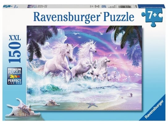 Ravensburger, puzzle, Jednorożce na plaży, 150 el. Ravensburger