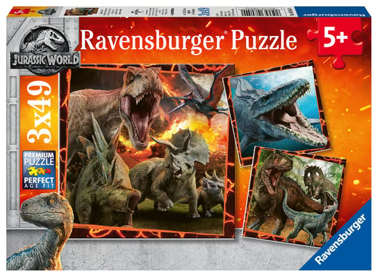 Ravensburger, puzzle, Jurassic World, 3x49 el. Ravensburger