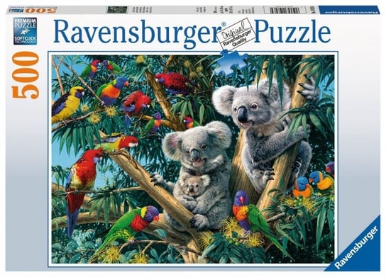 Ravensburger, puzzle, Koala na drzewach, 500 el. Ravensburger