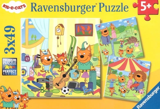 Ravensburger, puzzle, Kociaki, 3x49 el. Ravensburger