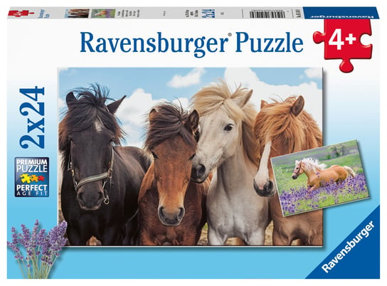 Ravensburger, puzzle, Konie, 2x24 el. Ravensburger