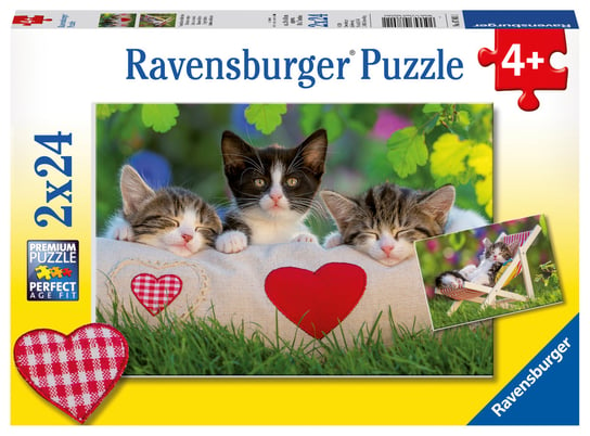 Ravensburger, puzzle, Kotki, 2x24 el. Ravensburger