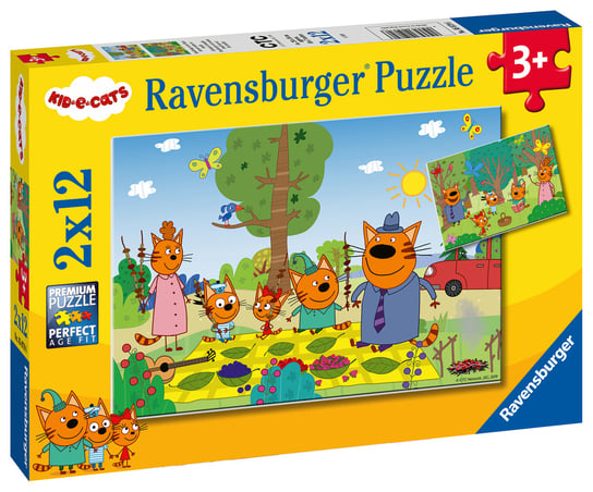 Ravensburger, puzzle, Kotociaki, Kot-o-ciaki, 2x12 el. Ravensburger