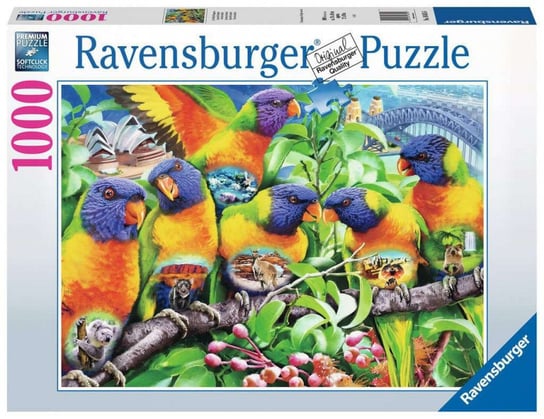Ravensburger, puzzle, Kraina Lorikeet, 1000 el. Ravensburger