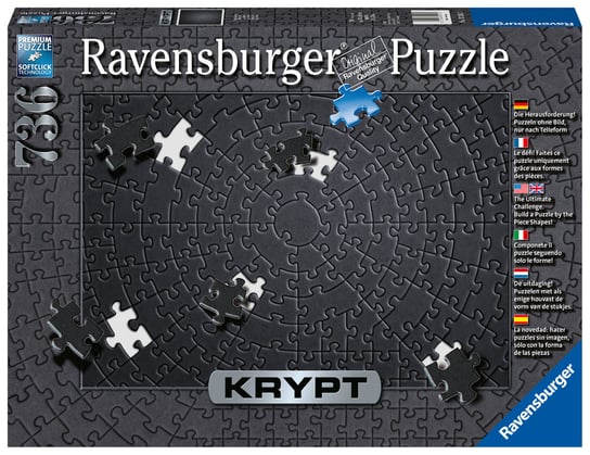 Ravensburger, puzzle, Krypt, Czarne, 736 el. Ravensburger