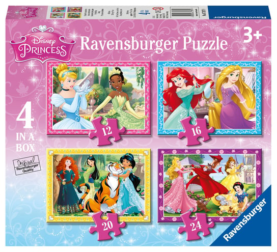 Ravensburger, puzzle, Księżniczki Disneya, 12/16/20/24 el. Ravensburger
