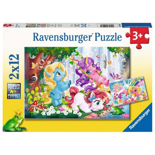 Ravensburger, puzzle, Magiczne jednorożce, 2x12 el. Ravensburger