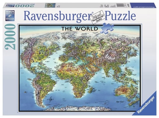 Ravensburger, puzzle, Mapa świata, 2000 el. Ravensburger