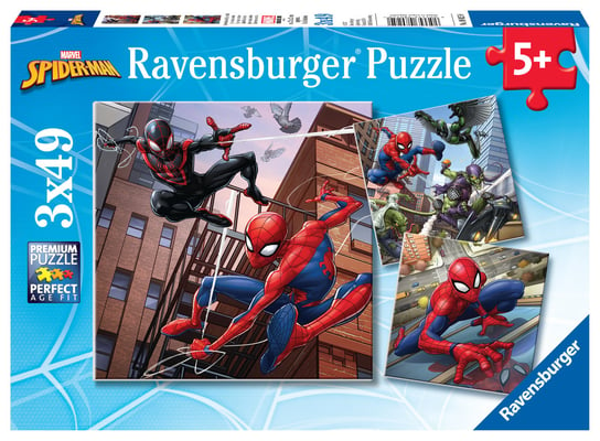 Ravensburger, puzzle, Marvel, Spider-man, 3x49 el. Ravensburger