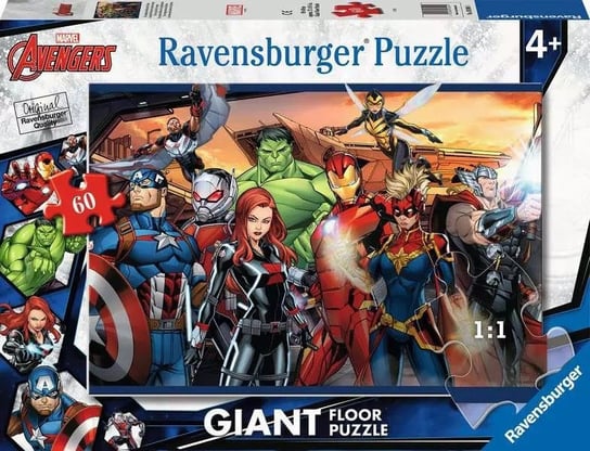 Ravensburger, puzzle, Marvel, XXL, Avengers, 60 el. Ravensburger