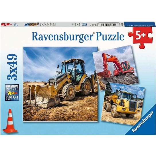 Ravensburger, puzzle, Maszyny budowlane, 3x49 el. Ravensburger