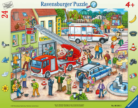 Ravensburger, puzzle, Na ratunek zwierzakom, 24 el. Ravensburger