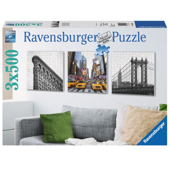 Ravensburger, puzzle, Nowy Jork, 3x500 el. Ravensburger