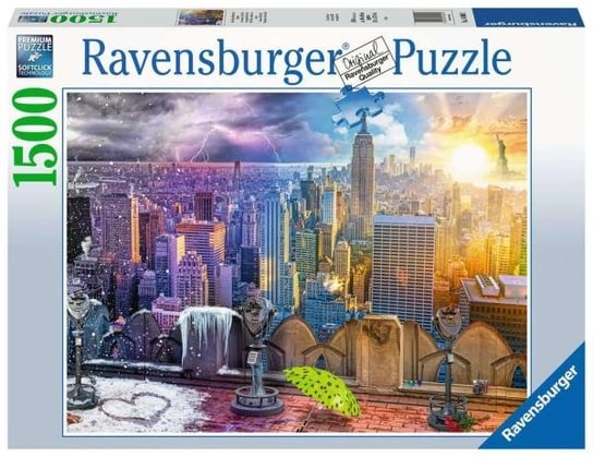 Ravensburger, puzzle, Nowy York w lecie i zimą, 1500 el. Ravensburger