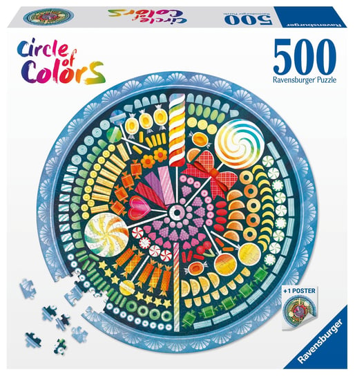 Ravensburger, puzzle, Paleta kolorów, Cukierki, 500 el. Ravensburger