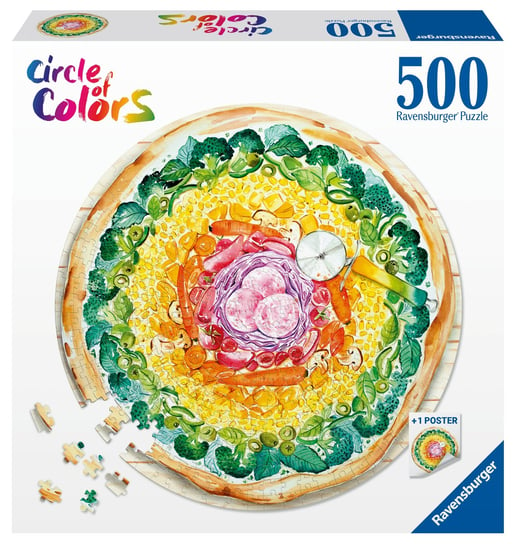 Ravensburger, puzzle, Paleta kolorów, Pizza, 500 el. Ravensburger
