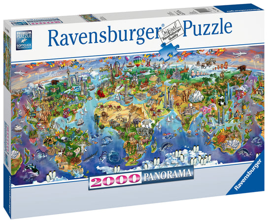 Ravensburger, puzzle, Panorama, Cuda świata, 2000 el. Ravensburger
