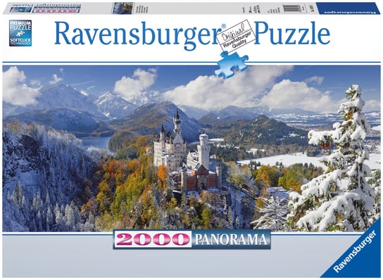 Ravensburger, puzzle, Panorama, Zamek Neuschwanstein, 2000 el. Ravensburger