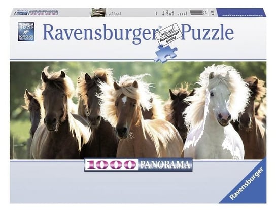 Ravensburger, puzzle, panoramiczne, Dzikie konie, 1000 el. Ravensburger