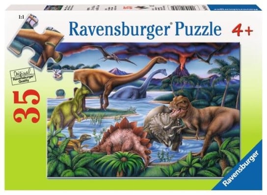 Ravensburger, puzzle, Plac zabaw dla dinozaurów, 35 el. Ravensburger