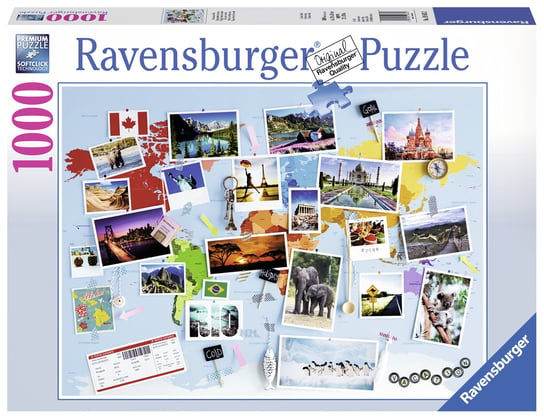 Ravensburger, puzzle, Podróż dookoła świata, 1000 el. Ravensburger