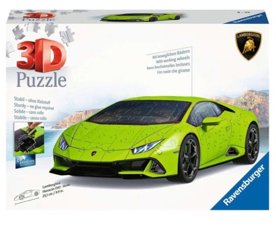 Ravensburger, puzzle, Pojazdy, Lamborghini Huracan Evo Verde, 140 el. Ravensburger
