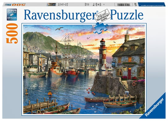 Ravensburger, puzzle, Poranek w porcie, 500 el. Ravensburger