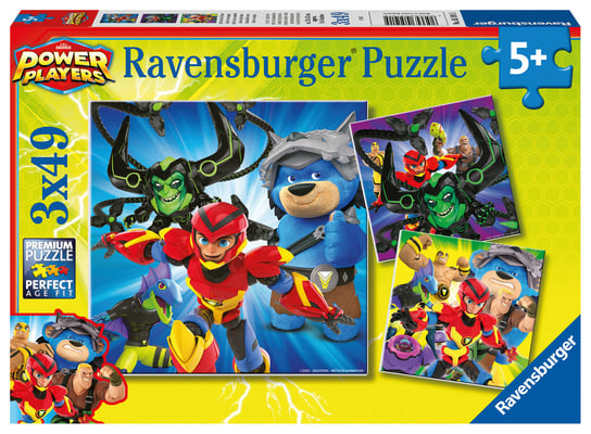 Ravensburger, puzzle, Power Players, 3x49 el. Ravensburger