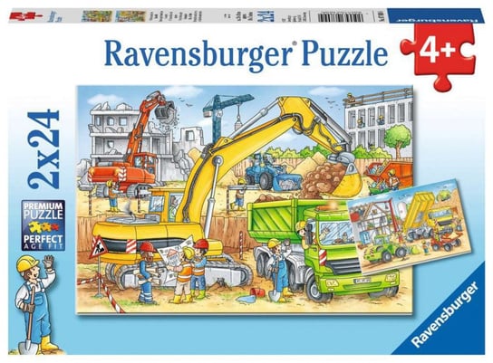 Ravensburger, puzzle, Praca na Budowie, 2x24 el. Ravensburger
