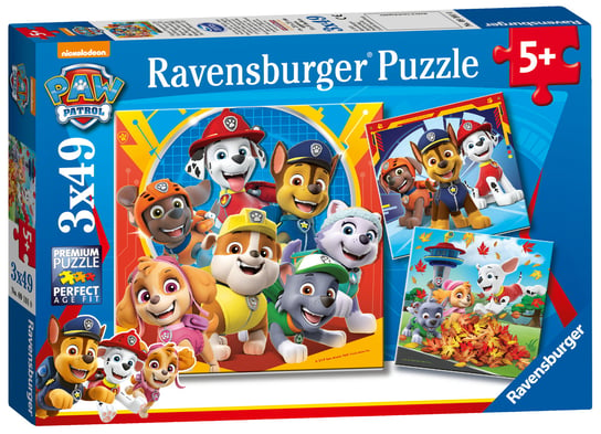Ravensburger, puzzle, Psi Patrol, 3x49 el. Ravensburger