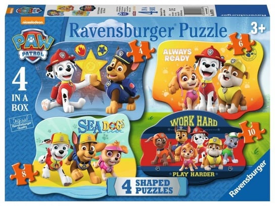 Ravensburger, puzzle, Psi Patrol, Ruff Ruff Rescue, 4/ 6/8/10 el. Ravensburger