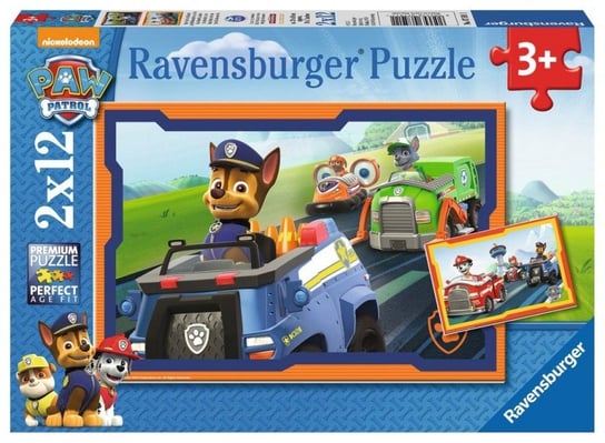 Ravensburger, puzzle, Psi Patrol w akcji, 2x12 el. Ravensburger