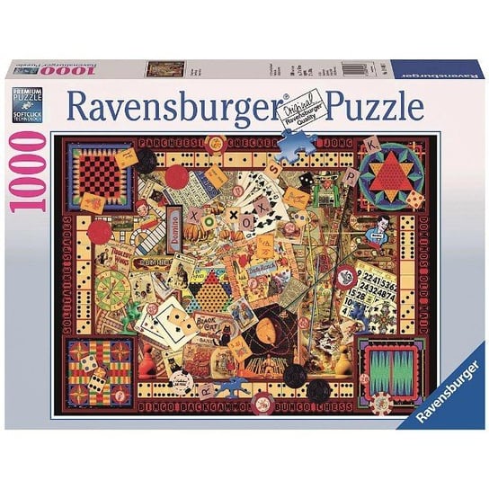 Ravensburger, puzzle, Ravensburger RAVEN, Vintage - gry, 1000 el. Ravensburger