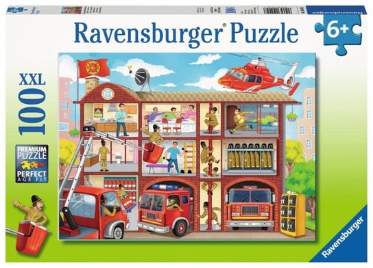 Ravensburger, puzzle, Remiza strażacka, 100 el. Ravensburger