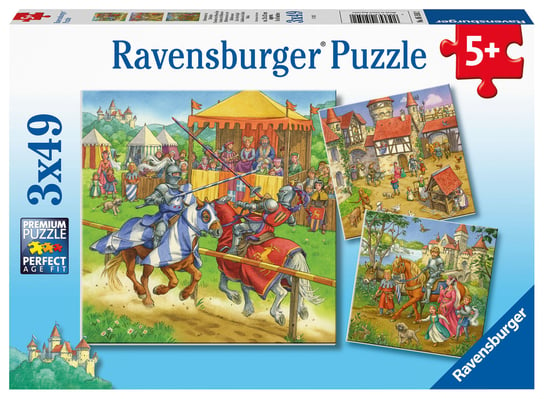 Ravensburger, puzzle, Rycerze, 3x49 el. Ravensburger