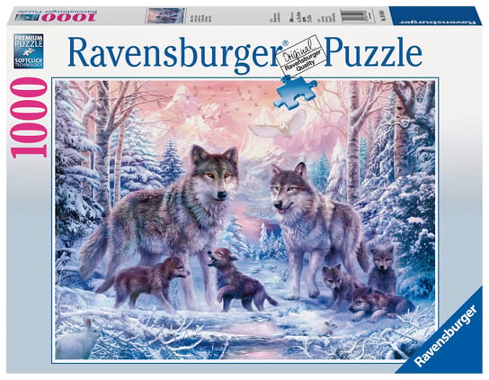 Ravensburger, puzzle, Śnieżne wilki, 1000 el. Ravensburger