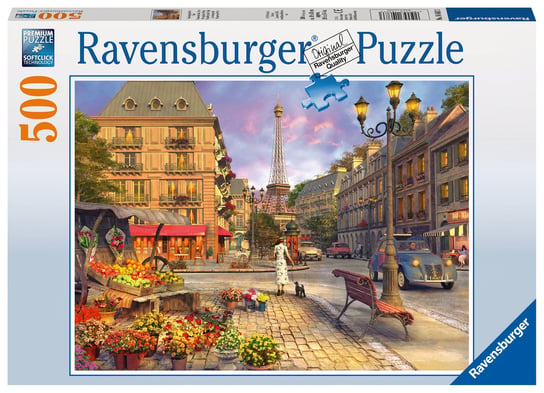 Ravensburger, puzzle, Spacer po Paryżu, 500 el. Ravensburger