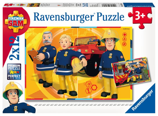 Ravensburger, puzzle, Strażak Sam, 2x12 el. Ravensburger