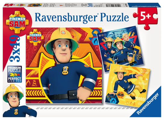 Ravensburger, puzzle, Strażak Sam, 3x49 el. Ravensburger